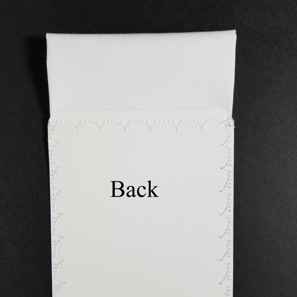 NEW White 100% Cotton Pre-Folded Pocket Square Handkerchief Insert - Picture 5 of 8